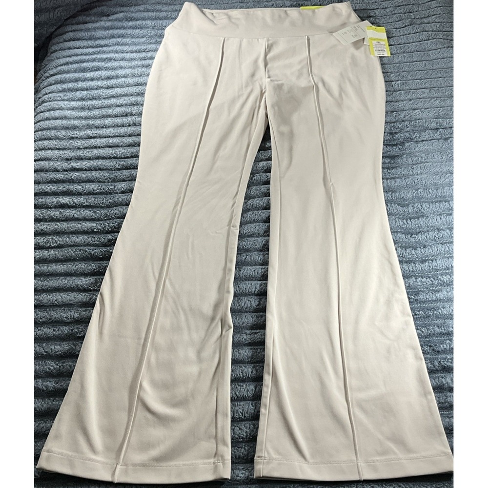 All In Motion Everyday Soft High-Rise Wide Leg Yoga Pants Cream/Beige Womens XXL